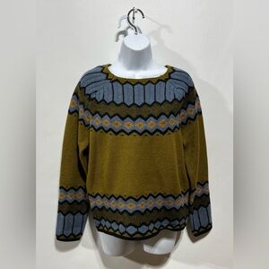 Made‎ with love Stylish Multicolor Patterned Women's Sweater Size Large NWT